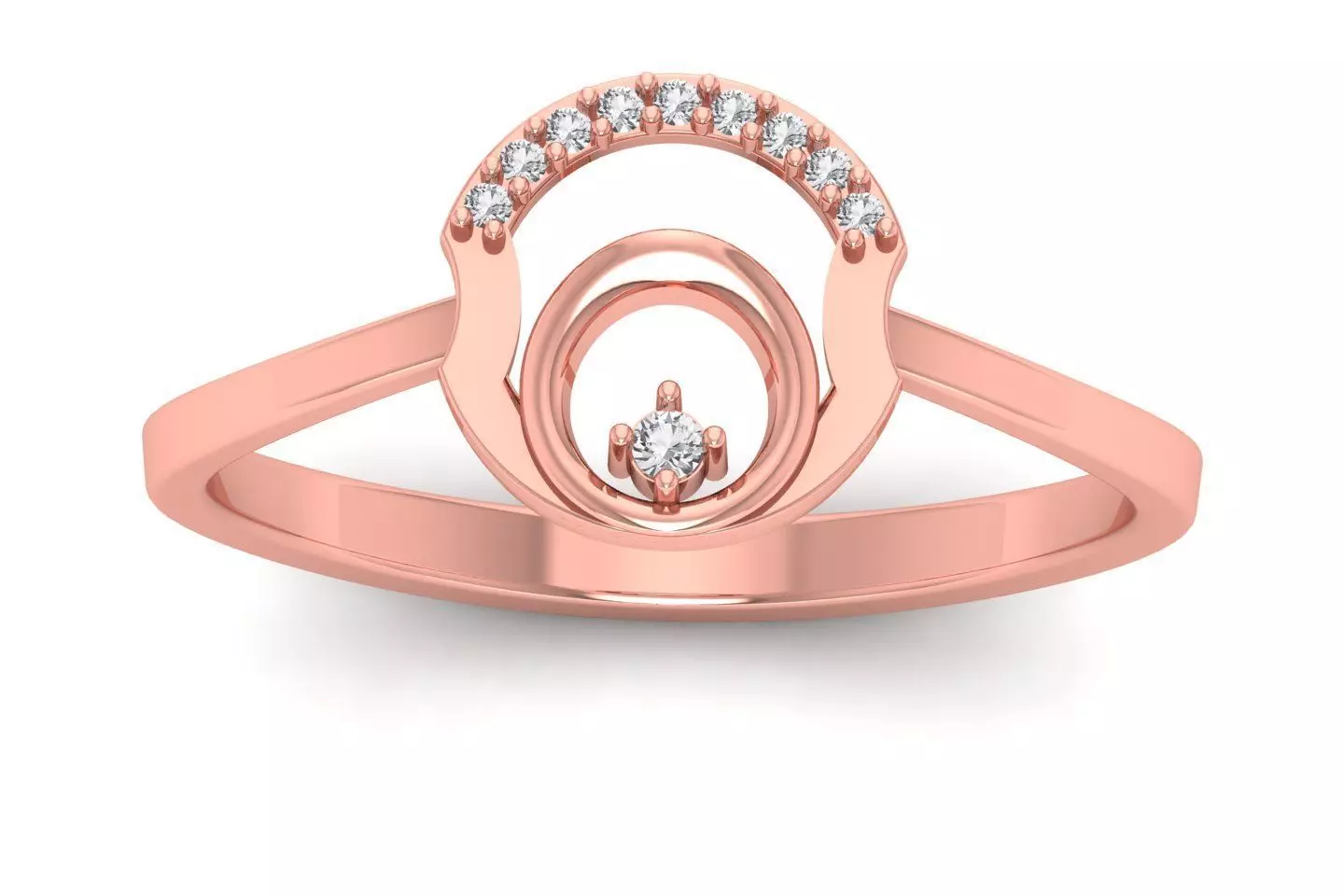 Solitaire Wedding Engagement Women Light Weight Rings 3D print model