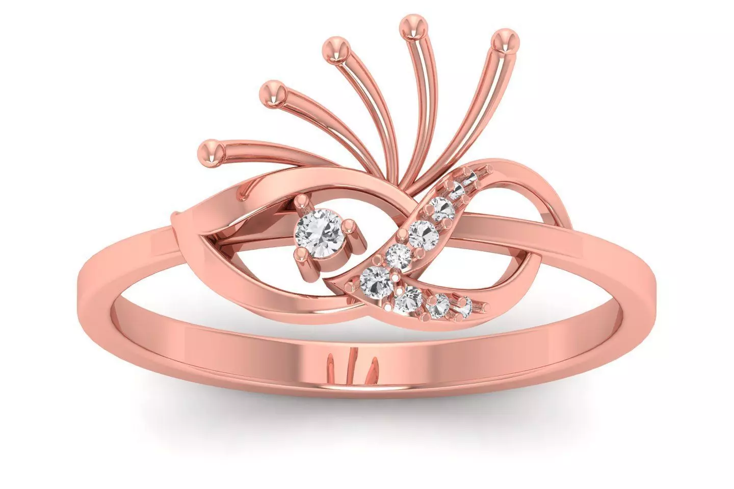 Solitaire Wedding Engagement Women Light Weight Rings 3D print model