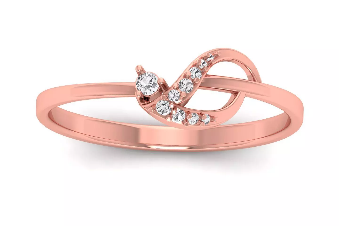 Solitaire Wedding Engagement Women Light Weight Rings 3D print model