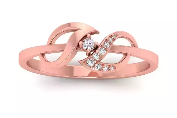 Solitaire Wedding Engagement Women Light Weight Rings 3D print model