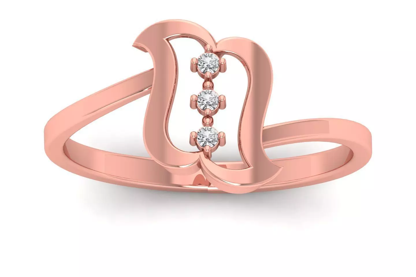 Solitaire  Engagement Women Light Weight Rings 3D print model_0