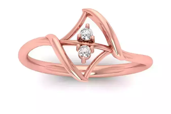 Solitaire Engagement Women Light Weight Rings 3D print model