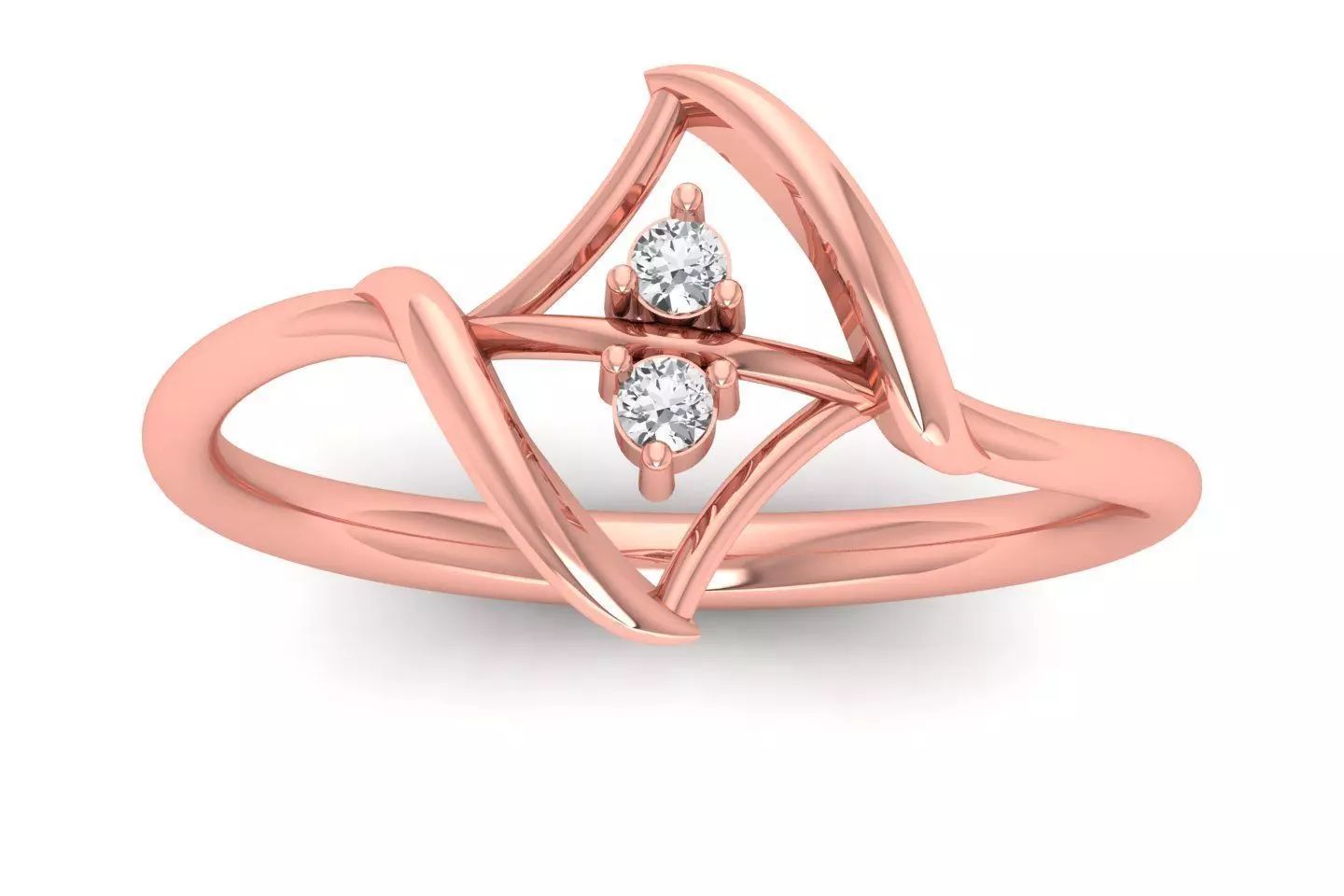 Solitaire Engagement Women Light Weight Rings 3D print model_0