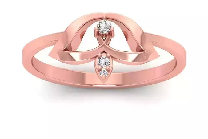 Solitaire Wedding Engagement Women Light Weight Rings 3D print model