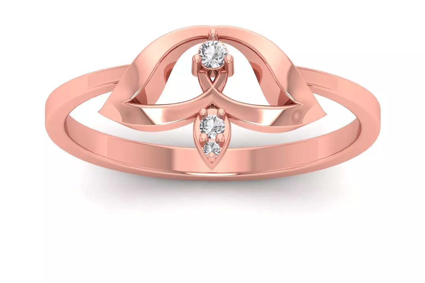 Solitaire Wedding Engagement Women Light Weight Rings 3D print model