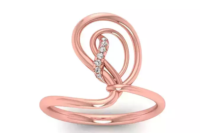 Solitaire Wedding Engagement Women Light Weight Bypass Rings