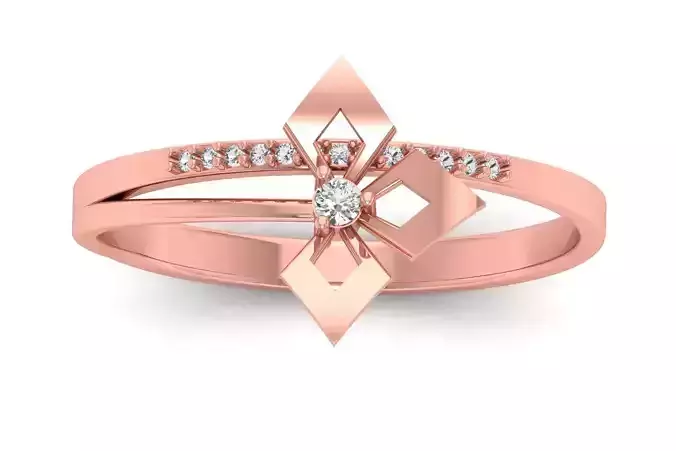 Solitaire Engagement Women Light Weight Rings 3D print model