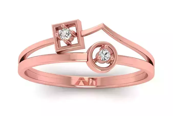 Solitaire Wedding Engagement Women Light Weight Rings 3D print model