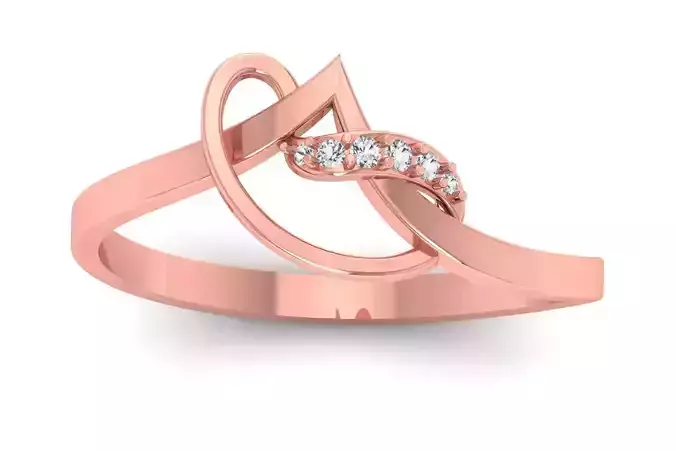 Solitaire Wedding Engagement Women Light Weight Bypass Rings