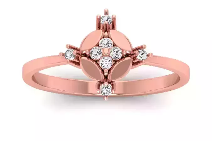 Solitaire Engagement Women Light Weight Rings 3D print model