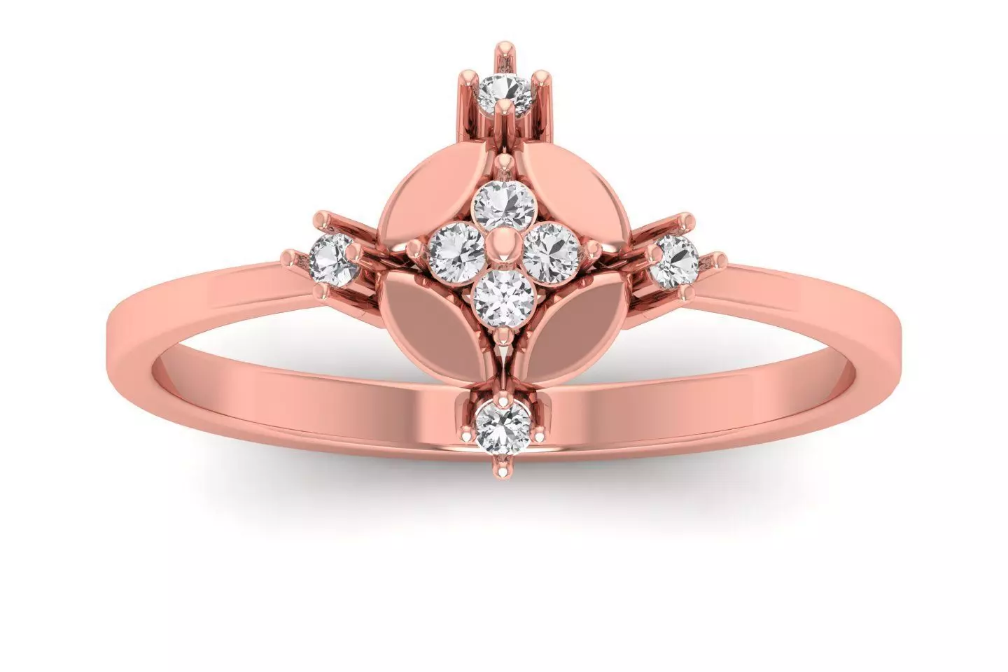 Solitaire Engagement Women Light Weight Rings 3D print model_0