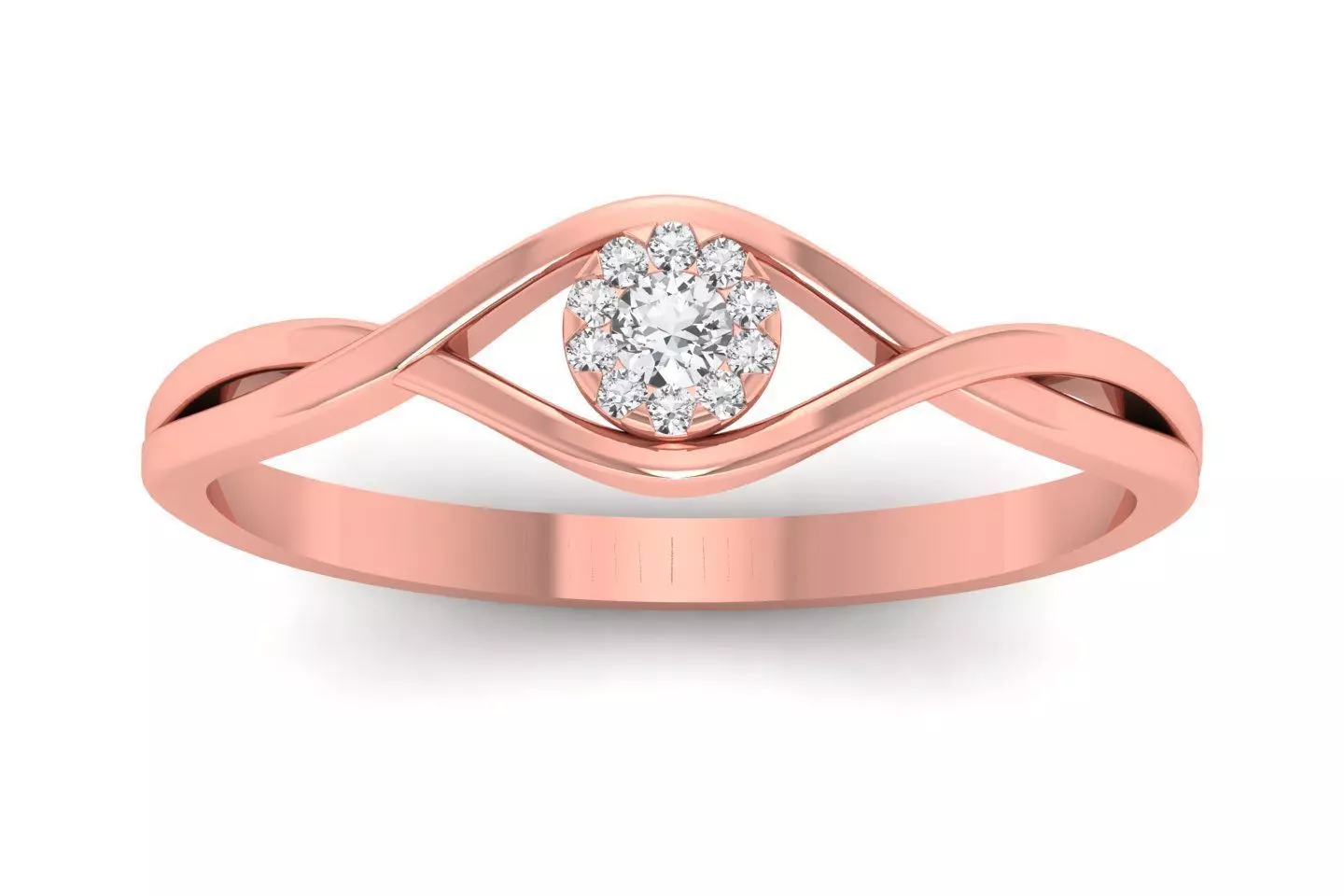 Solitaire Engagement Women Light Weight Rings 3D print model_0