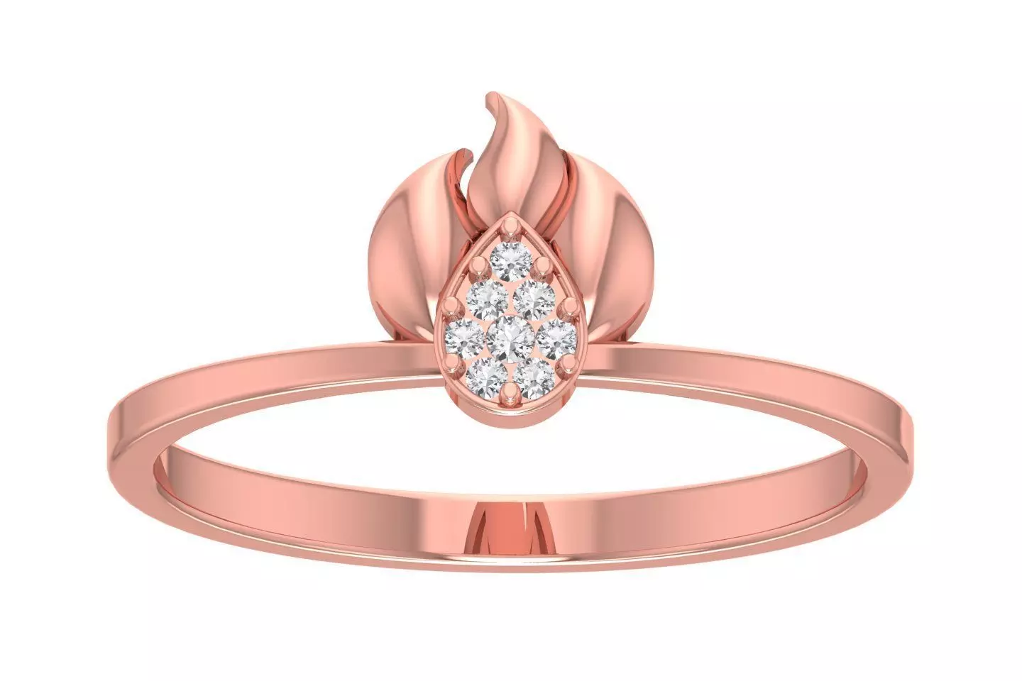Solitaire Wedding Engagement Band Light Weight Rings 3D print model