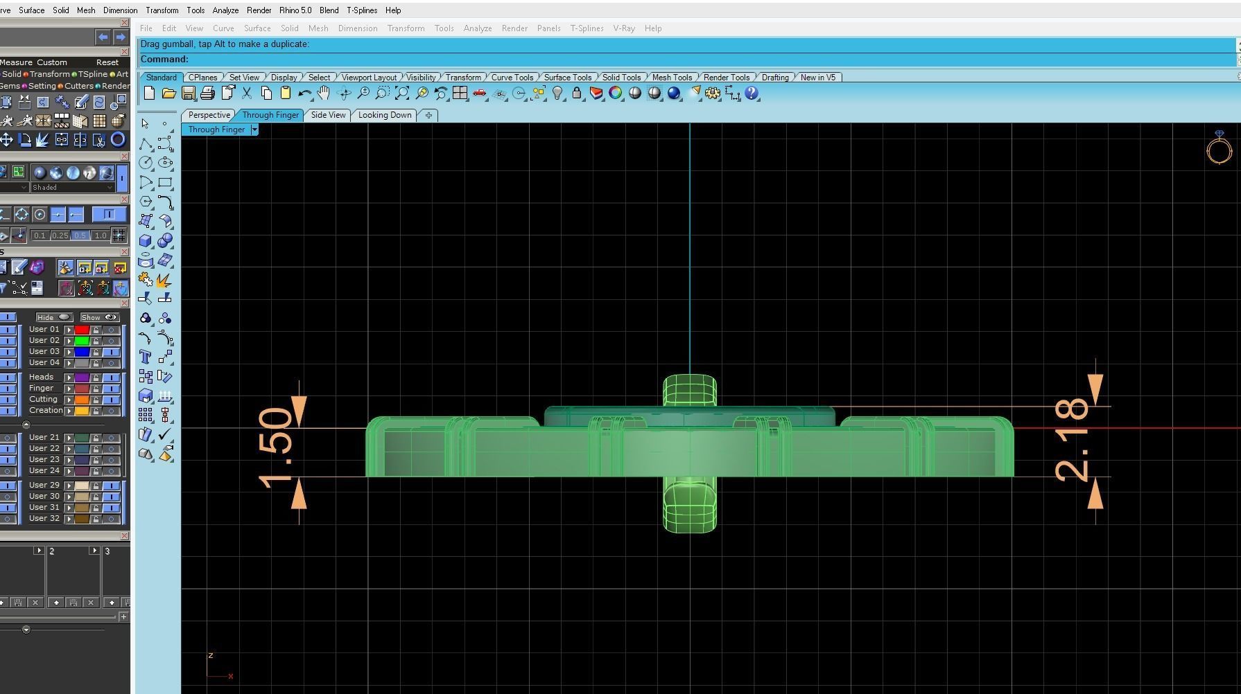 Pendant zodiac Cancer  3D print model_3