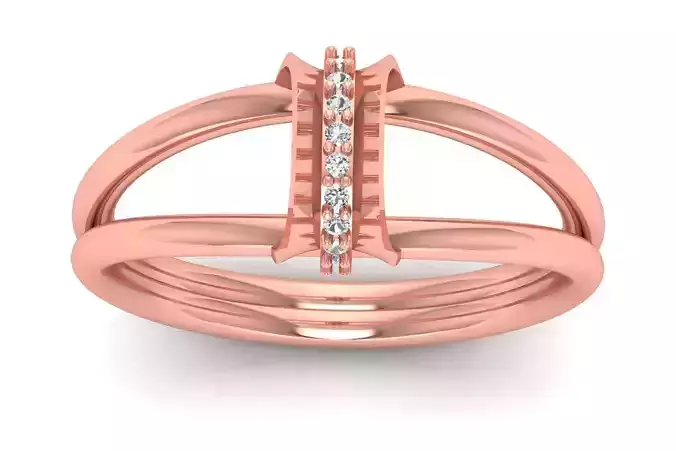 Solitaire Wedding Engagement Women Light Weight Rings 3D print model