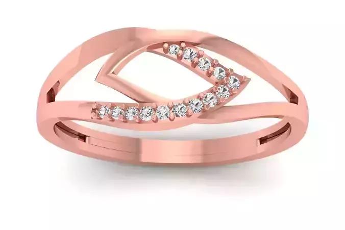 Solitaire Wedding Engagement Women Light Weight Rings 3D print model