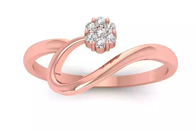 Solitaire Wedding Engagement Women Light Weight Bypass Rings