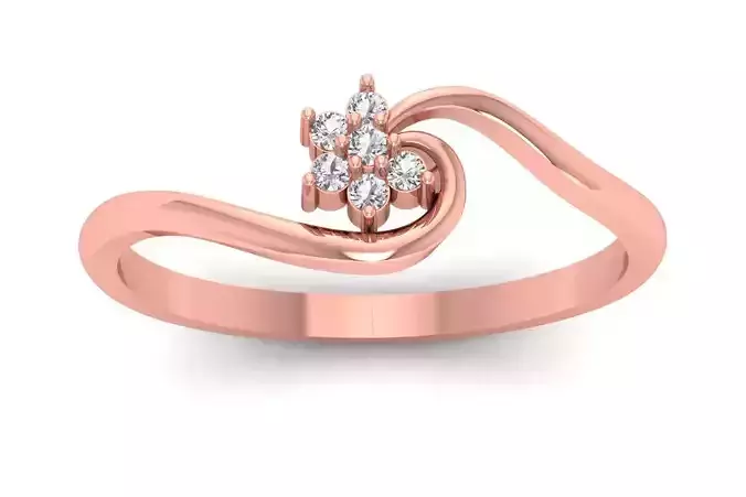 Solitaire Wedding Engagement Women Light Weight Bypass Rings