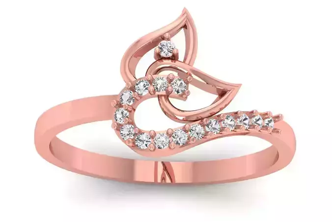 Solitaire Wedding Engagement Women Light Weight Bypass Rings