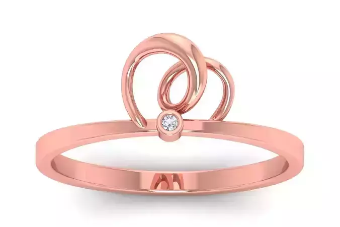 Solitaire Wedding Engagement Women Light Weight Rings 3D print model