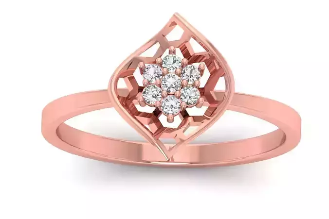 Solitaire Engagement Women Light Weight Rings 3D print model