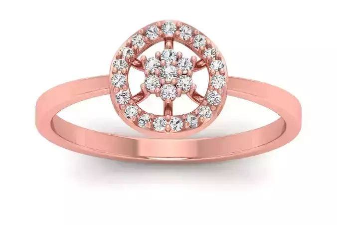 Solitaire Engagement Women Light Weight Rings 3D print model