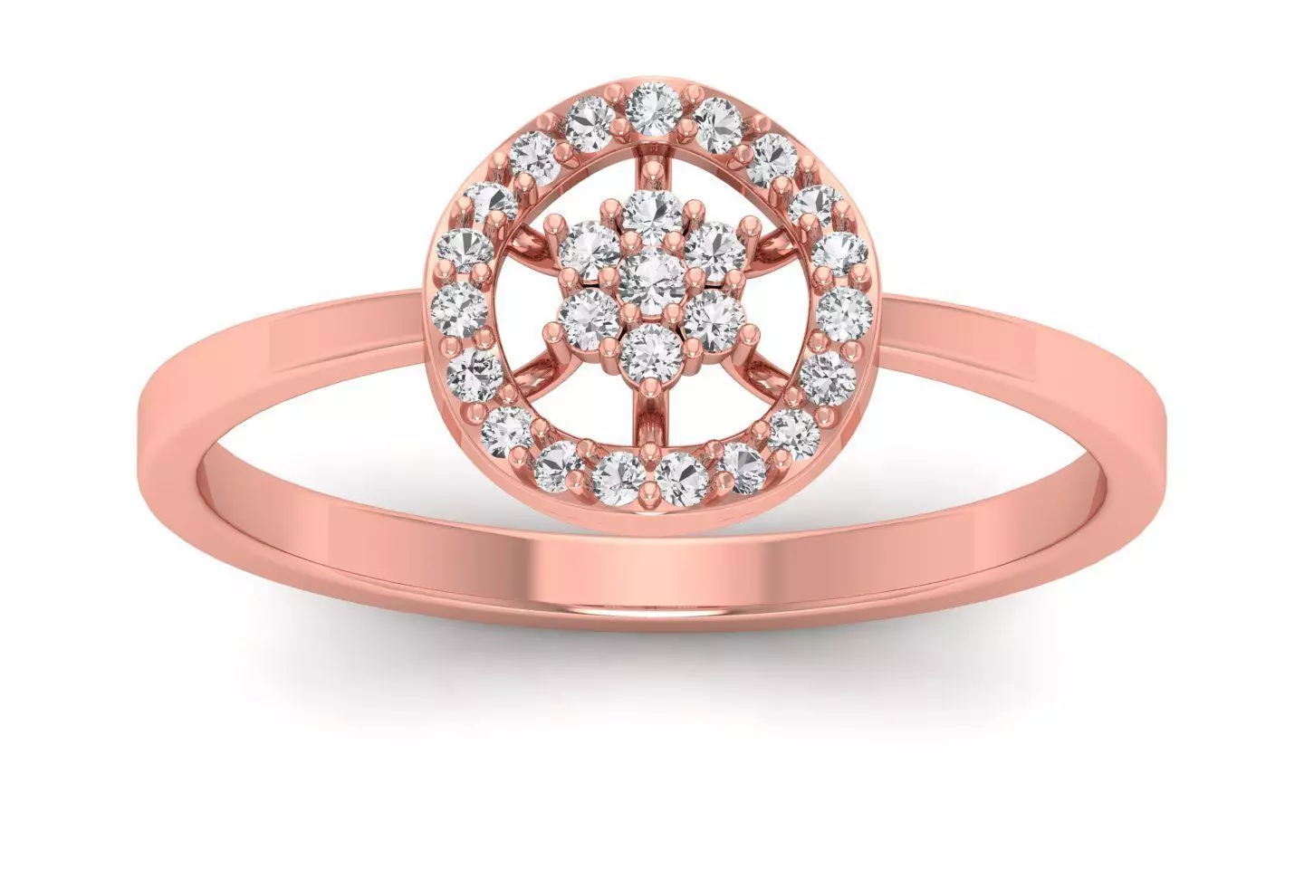 Solitaire Engagement Women Light Weight Rings 3D print model_0