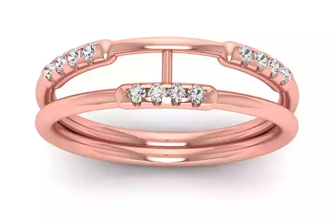 Solitaire Wedding Engagement Women Light Weight Rings 3D print model
