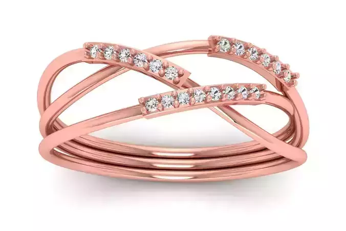 Solitaire Wedding Engagement Women Light Weight Rings 3D print model