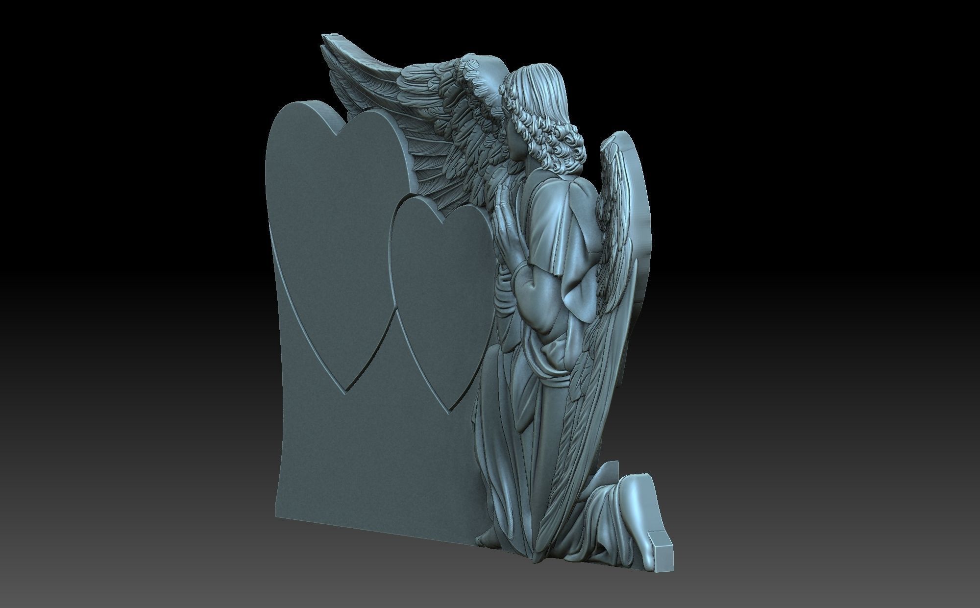 Grieving Angel 3D print model_2