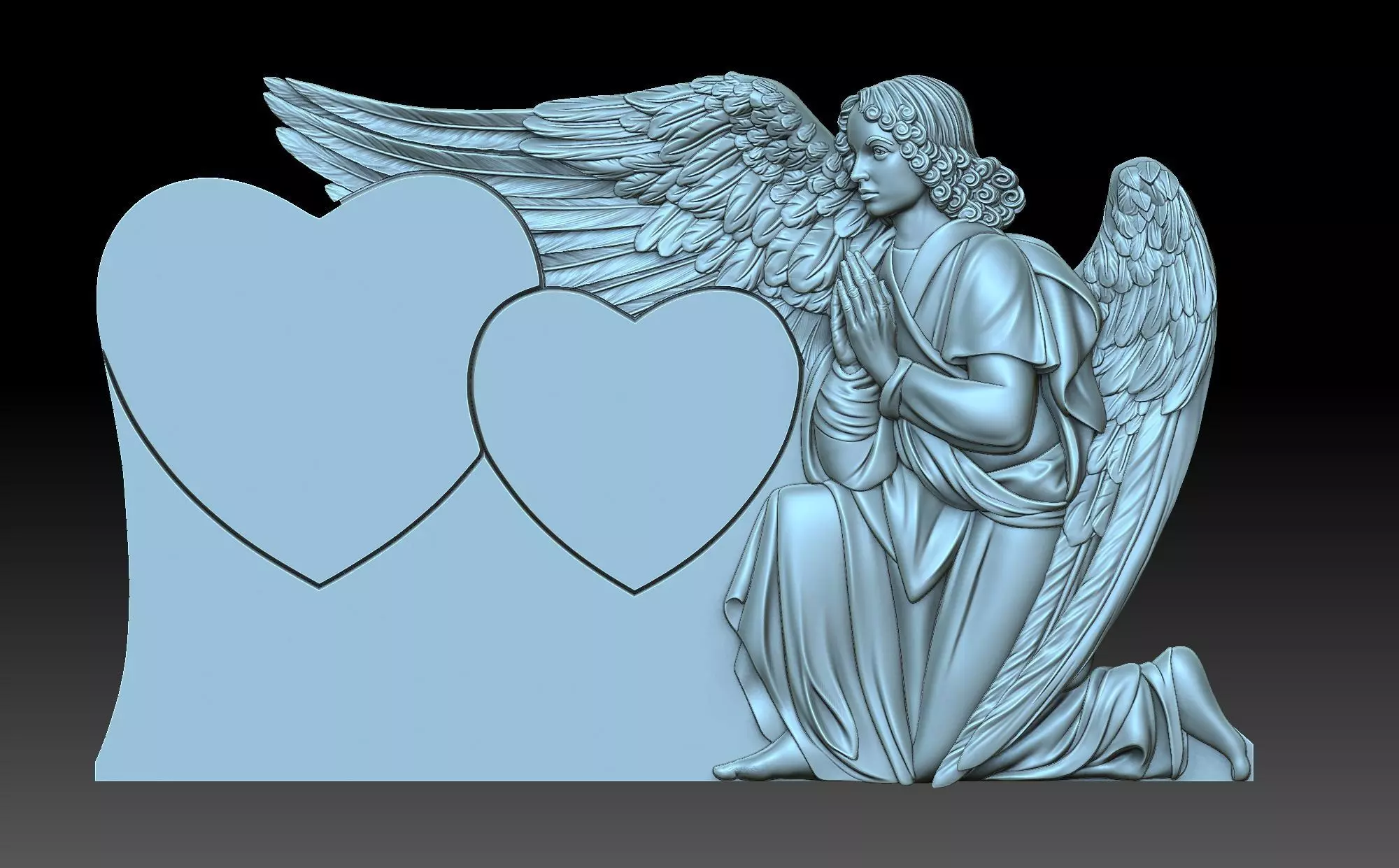 Grieving Angel 3D print model_0