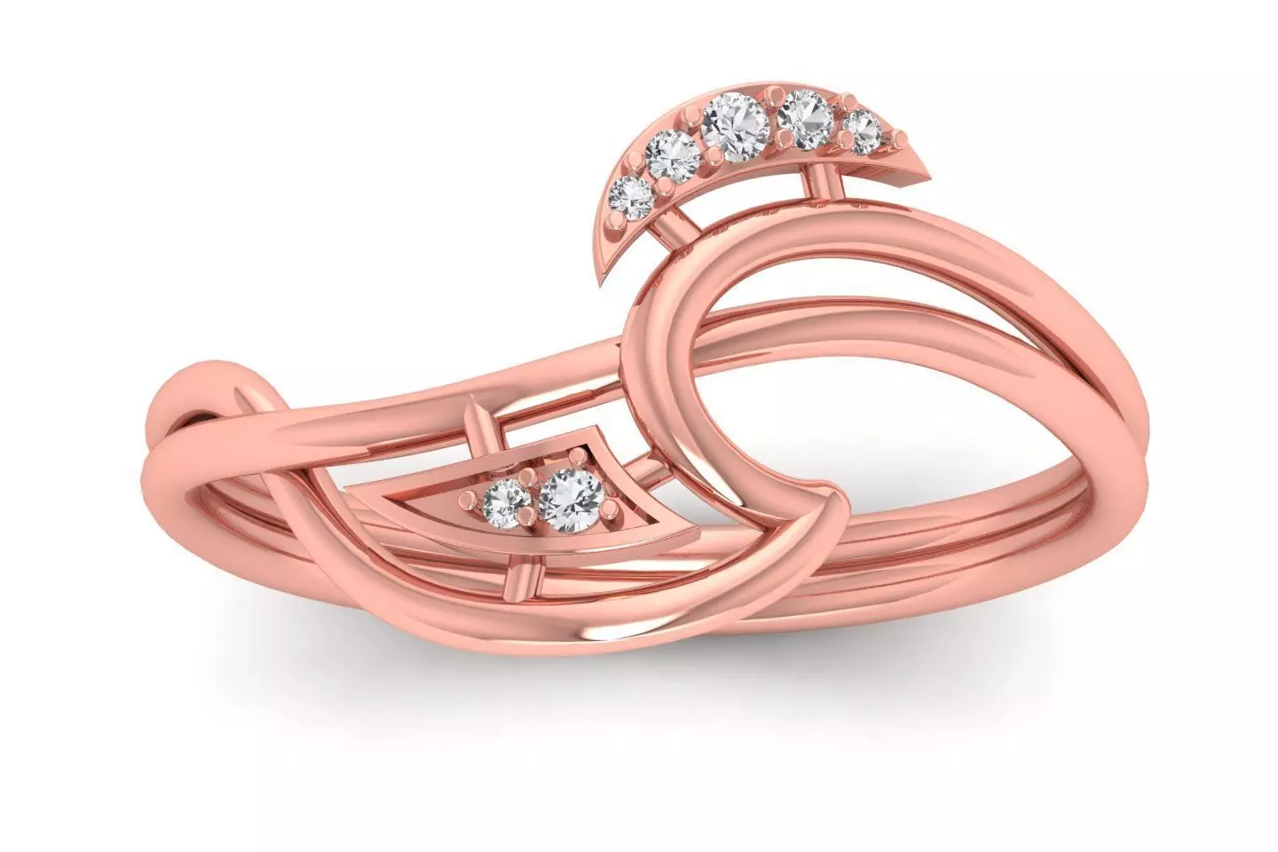 Solitaire Wedding Engagement Women Light Weight Rings 3D print model