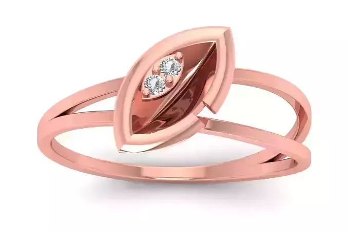 Solitaire Wedding Engagement Women Light Weight Rings 3D print model