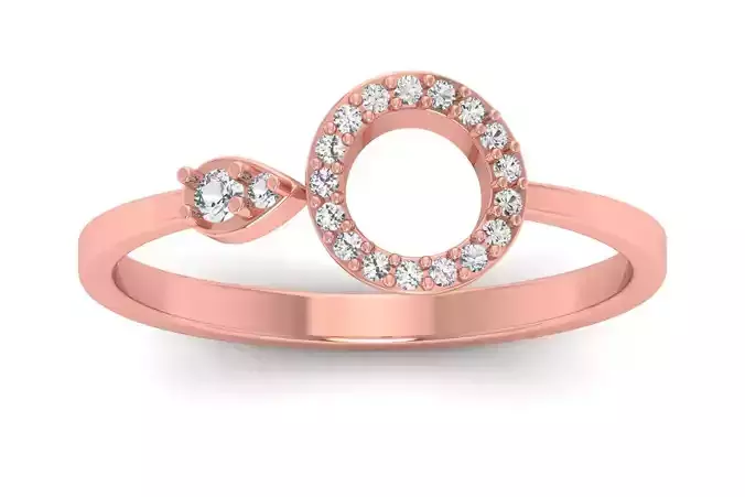 Solitaire Engagement Women Light Weight Rings 3D print model