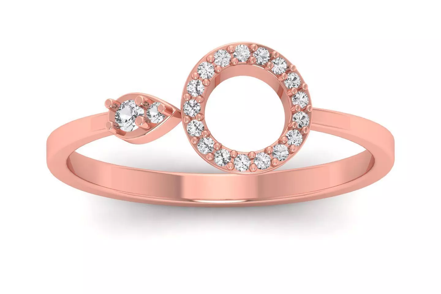 Solitaire Engagement Women Light Weight Rings 3D print model_0