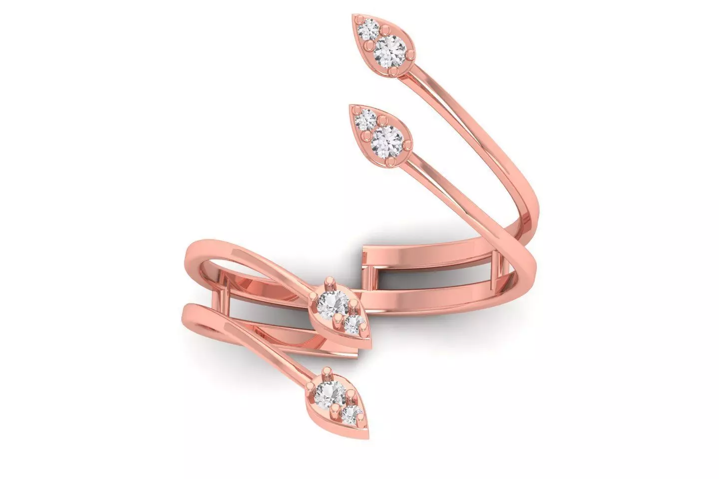 Solitaire Wedding Engagement Women Light Weight Rings 3D print model