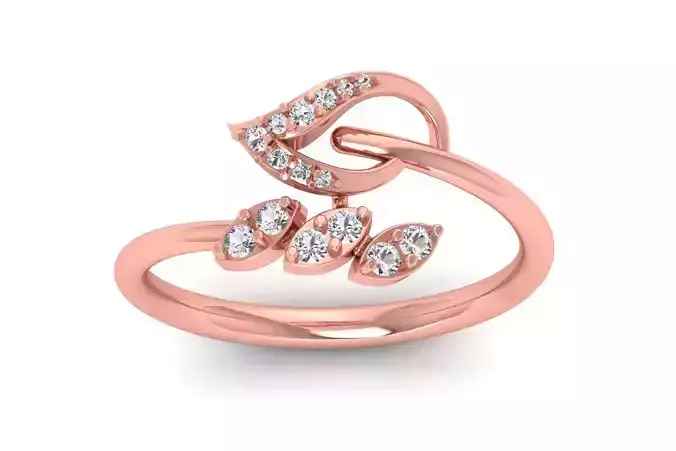 Solitaire Wedding Engagement Women Light Weight Bypass Rings