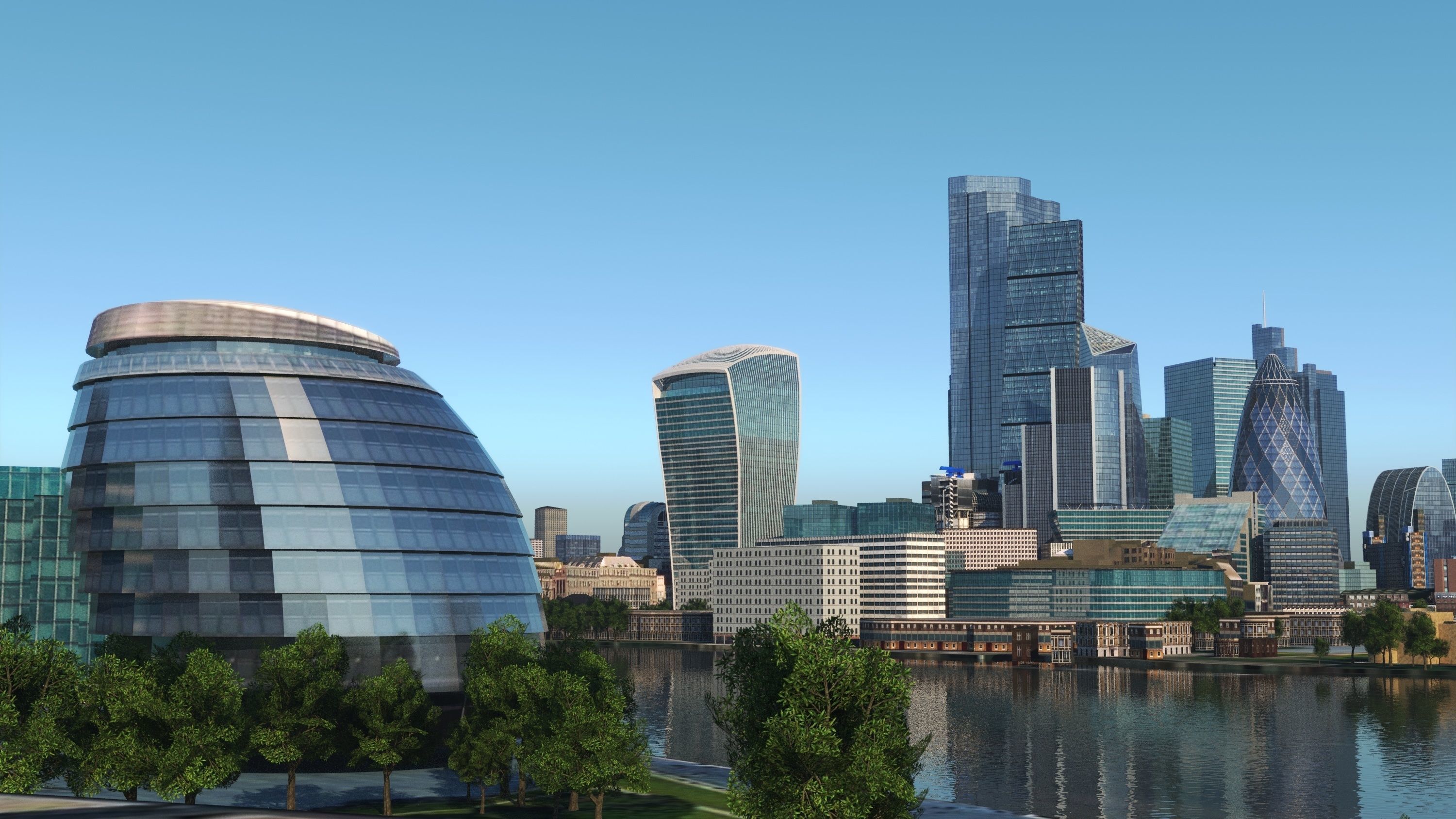London and river thames 3D model_36