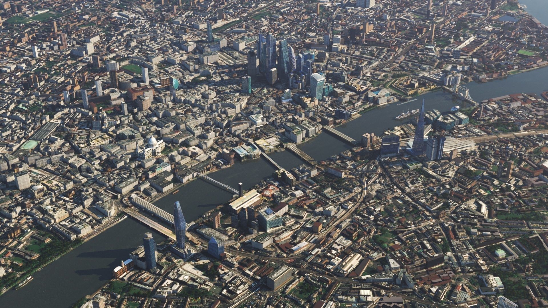 London and river thames 3D model_8