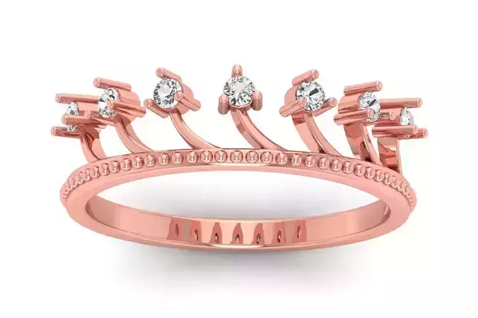 Solitaire Wedding Engagement Women Light Weight Rings 3D print model