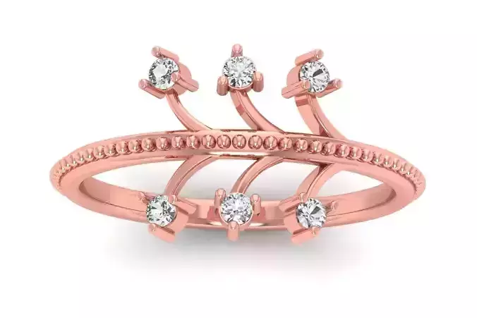 Solitaire Wedding Engagement Women Light Weight Rings 3D print model