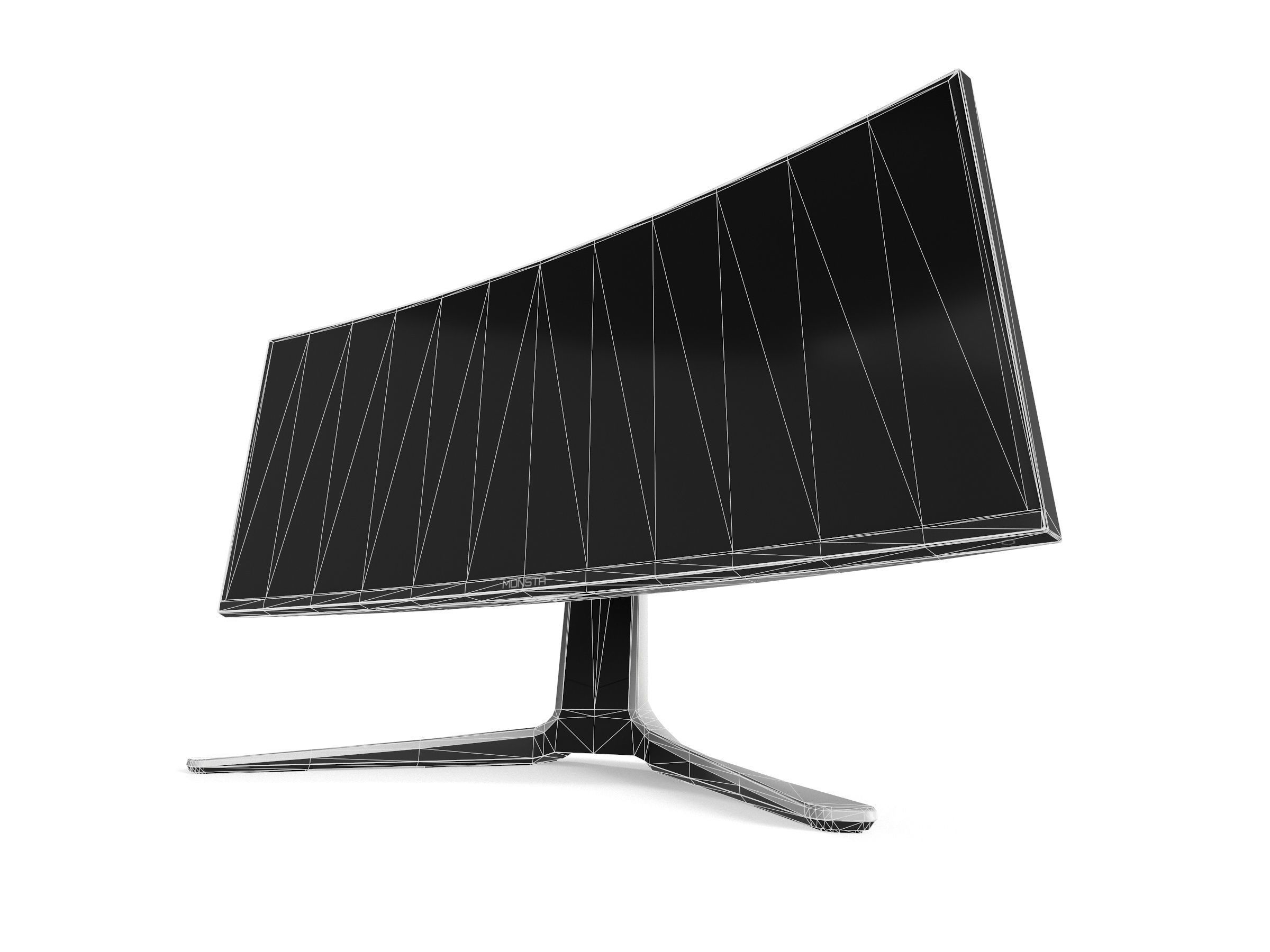 AlienWare AW3821DW Low-poly 3D model_7