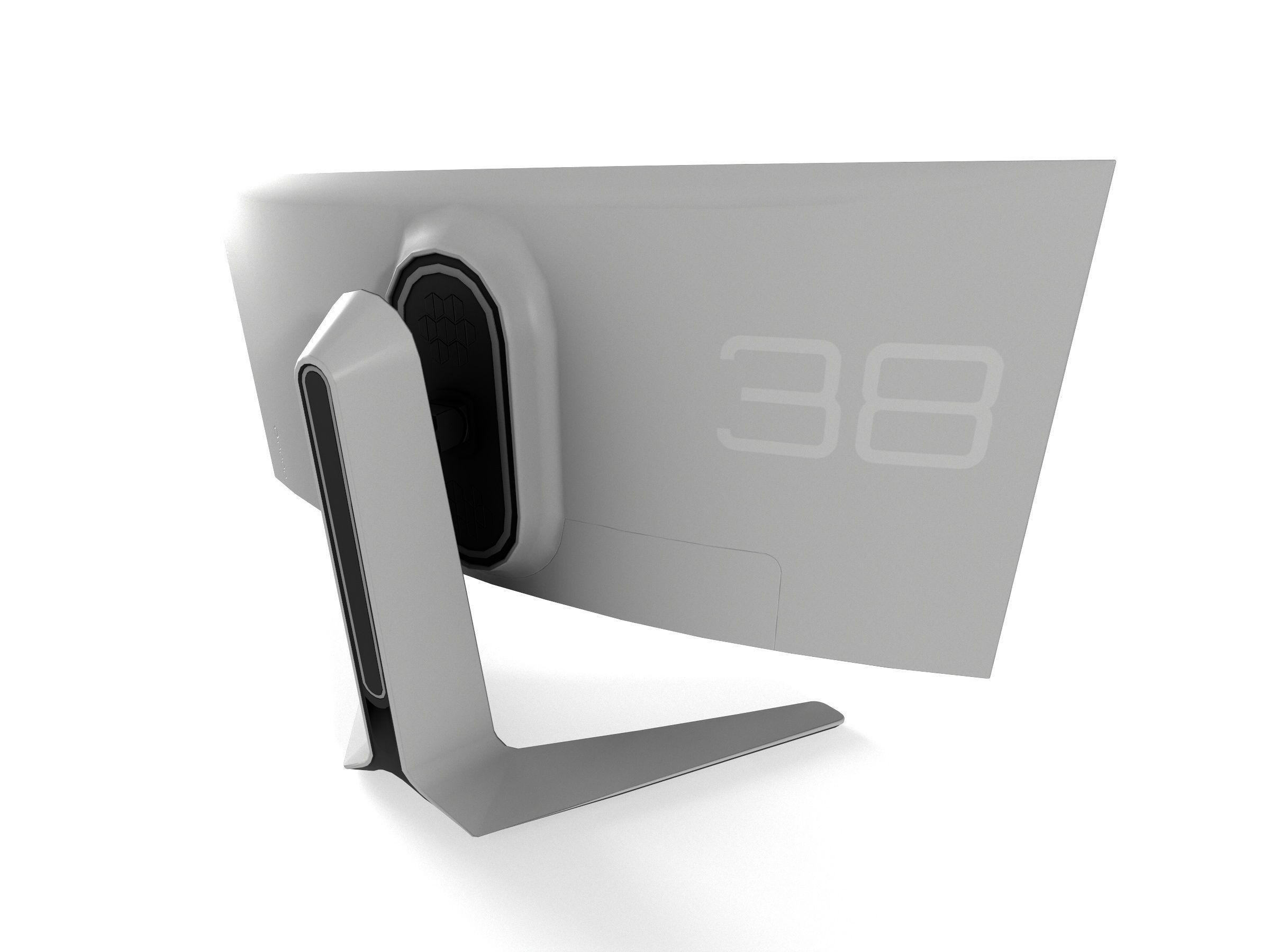 AlienWare AW3821DW Low-poly 3D model_6