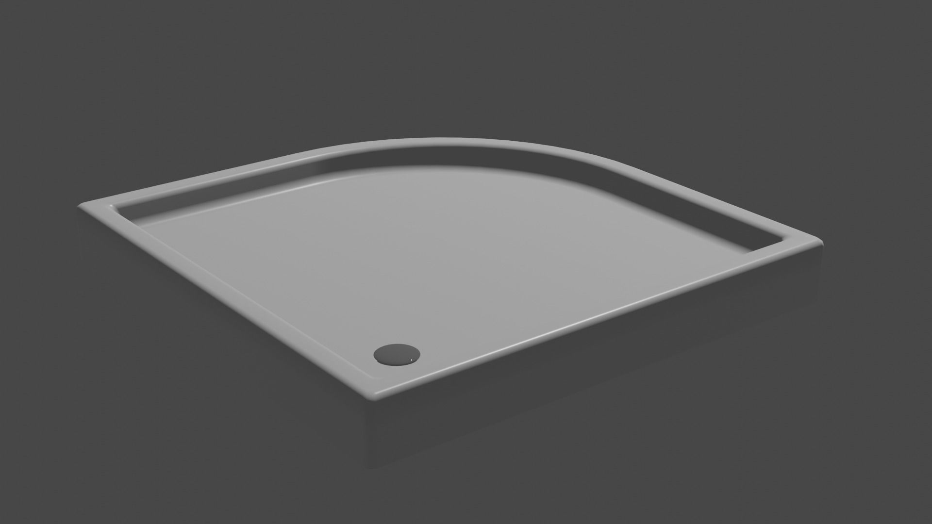 shower tray with hole in middle Free 3D model_1