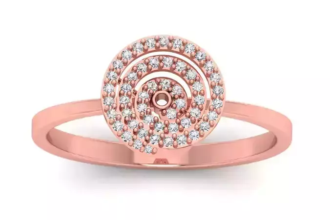 Solitaire Engagement Women Light Weight Rings 3D print model