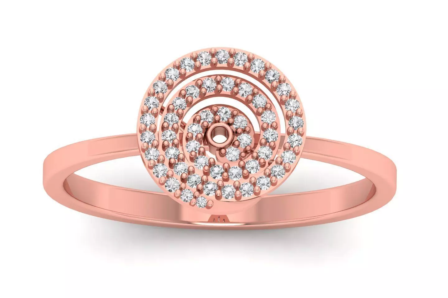 Solitaire Engagement Women Light Weight Rings 3D print model_0