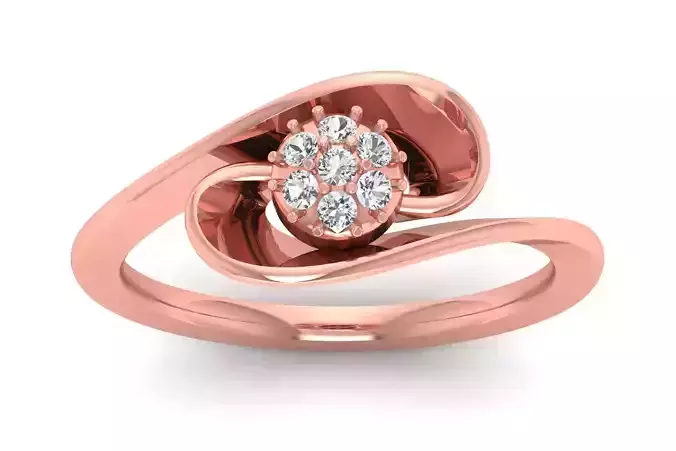 Solitaire Wedding Engagement Women Light Weight Rings 3D print model