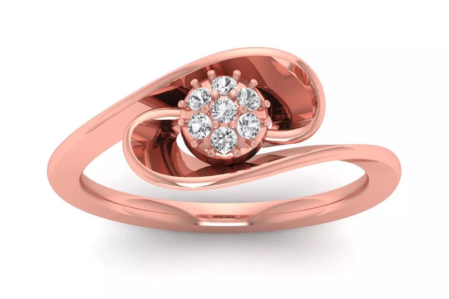 Solitaire Wedding Engagement Women Light Weight Rings 3D print model