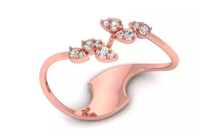 Solitaire Wedding Engagement Women Light Weight Rings 3D print model