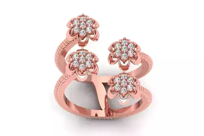 Solitaire Wedding Engagement Women Light Weight Rings 3D print model
